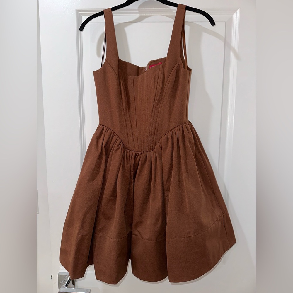 Never-worn Staud Clove Landscape Corset Dress